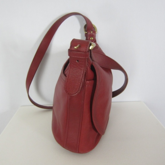 Vintage Coach Red Leather Messenger Bag 4150 USA - Picture 6 of 8
